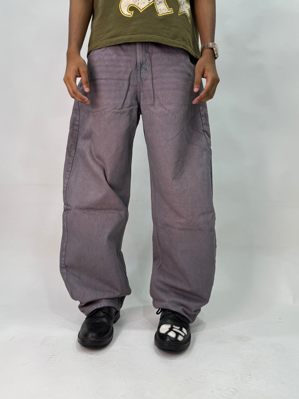 LAVENDER BARREL FIT JEANS