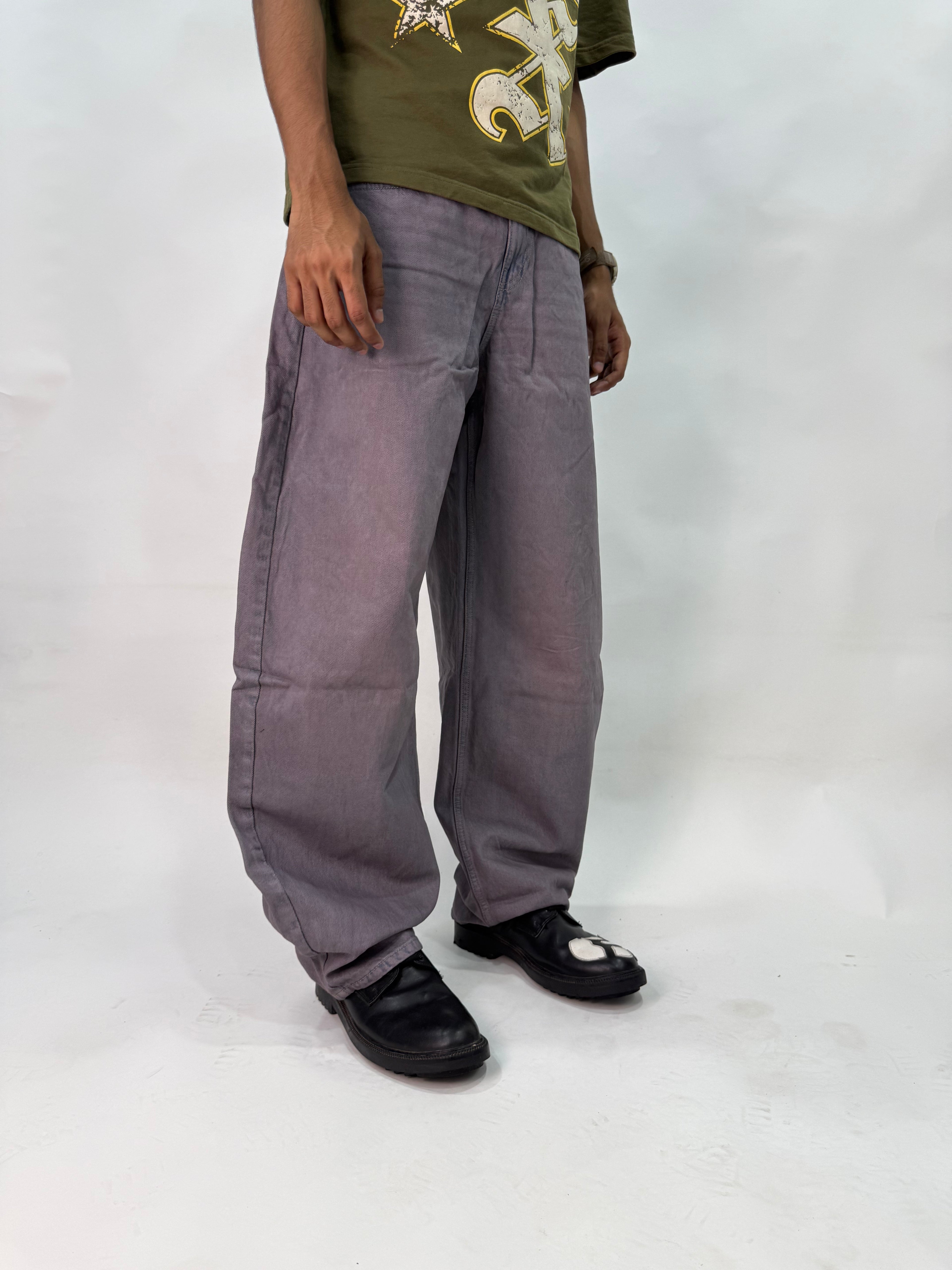LAVENDER BARREL FIT JEANS