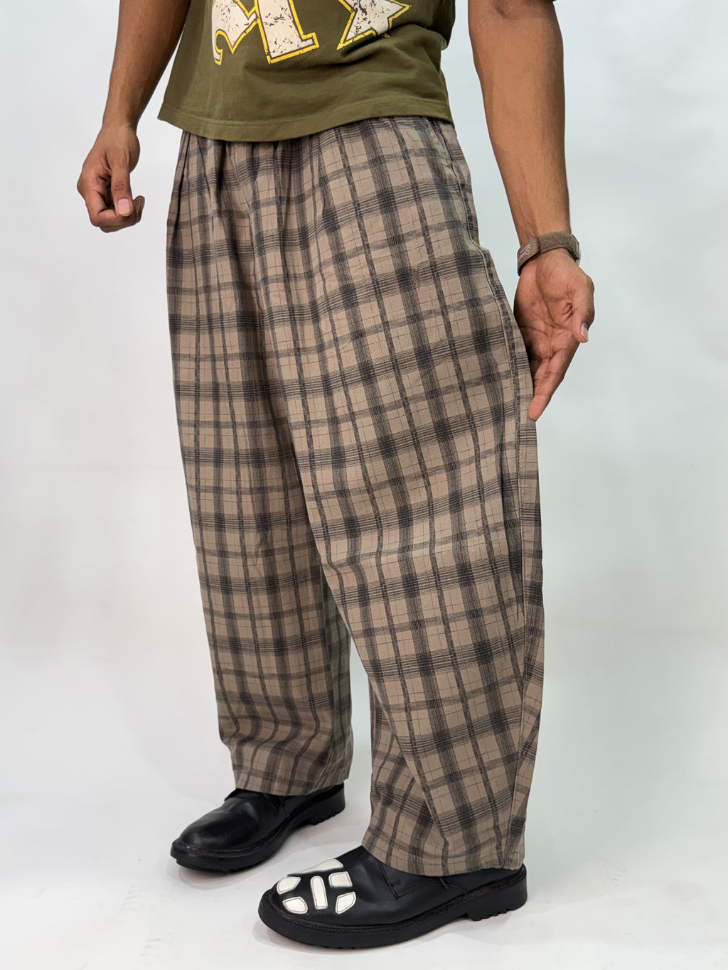 CHECKED RELAXED FIT TRACK